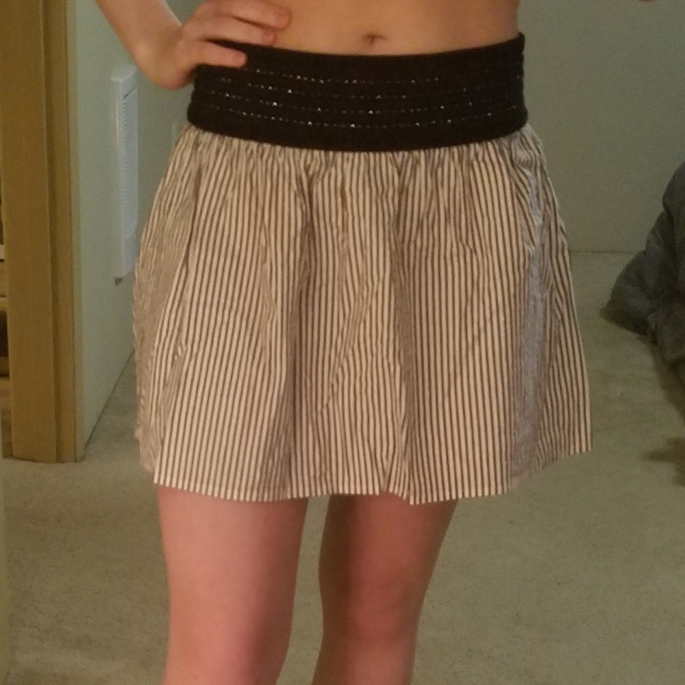 Pin Stripped Mini Skirt